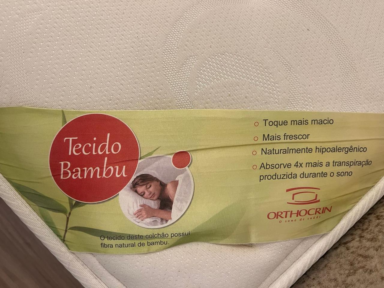 Box sommier plus eco marrom Orthocrin + Colchão king de mola Orthocrin Série 501