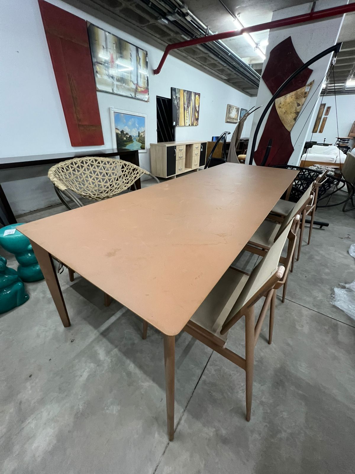 Conj. Mesa + 3 cadeiras em alumínio com pintura eletrostática + banco em alumínio Franccino