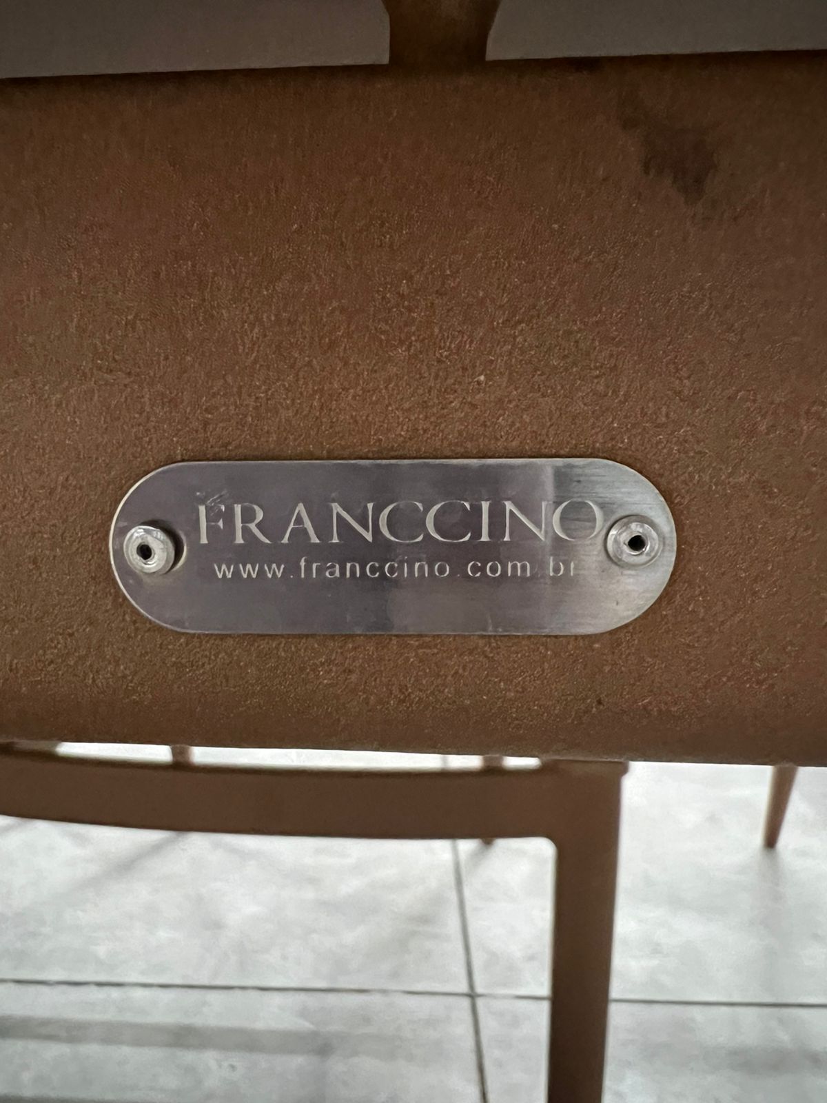 Conj. Mesa + 3 cadeiras em alumínio com pintura eletrostática + banco em alumínio Franccino