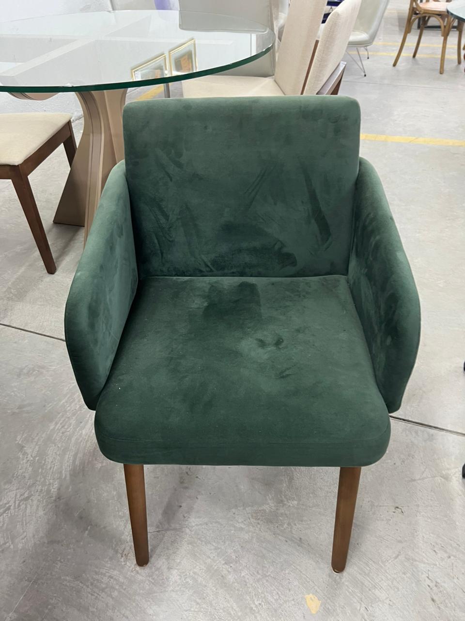 Cadeira veludo verde Líder