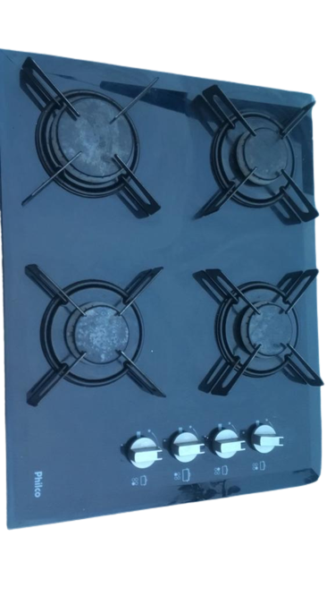 cooktop - 4 queimadores, Philco, cor preta,automátio
