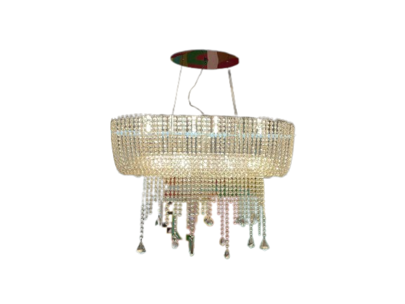 Lustre de Cristais Oval Alalux
