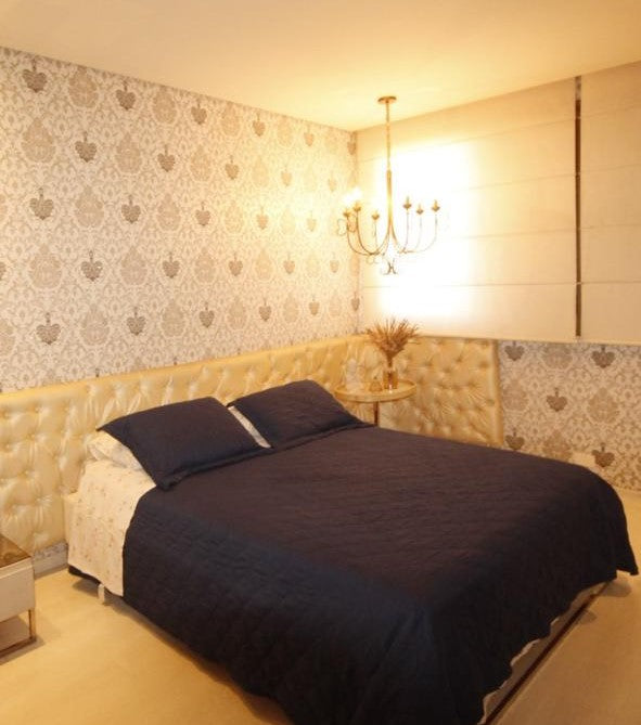 Lustre pendente médio dourado