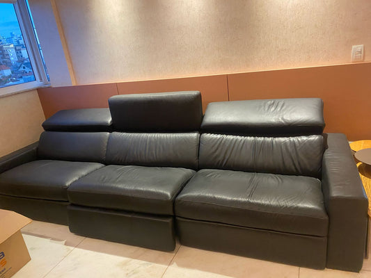 SOFA TOUCH 03 ASS ESTRUTURA MET - TECIDO COURO