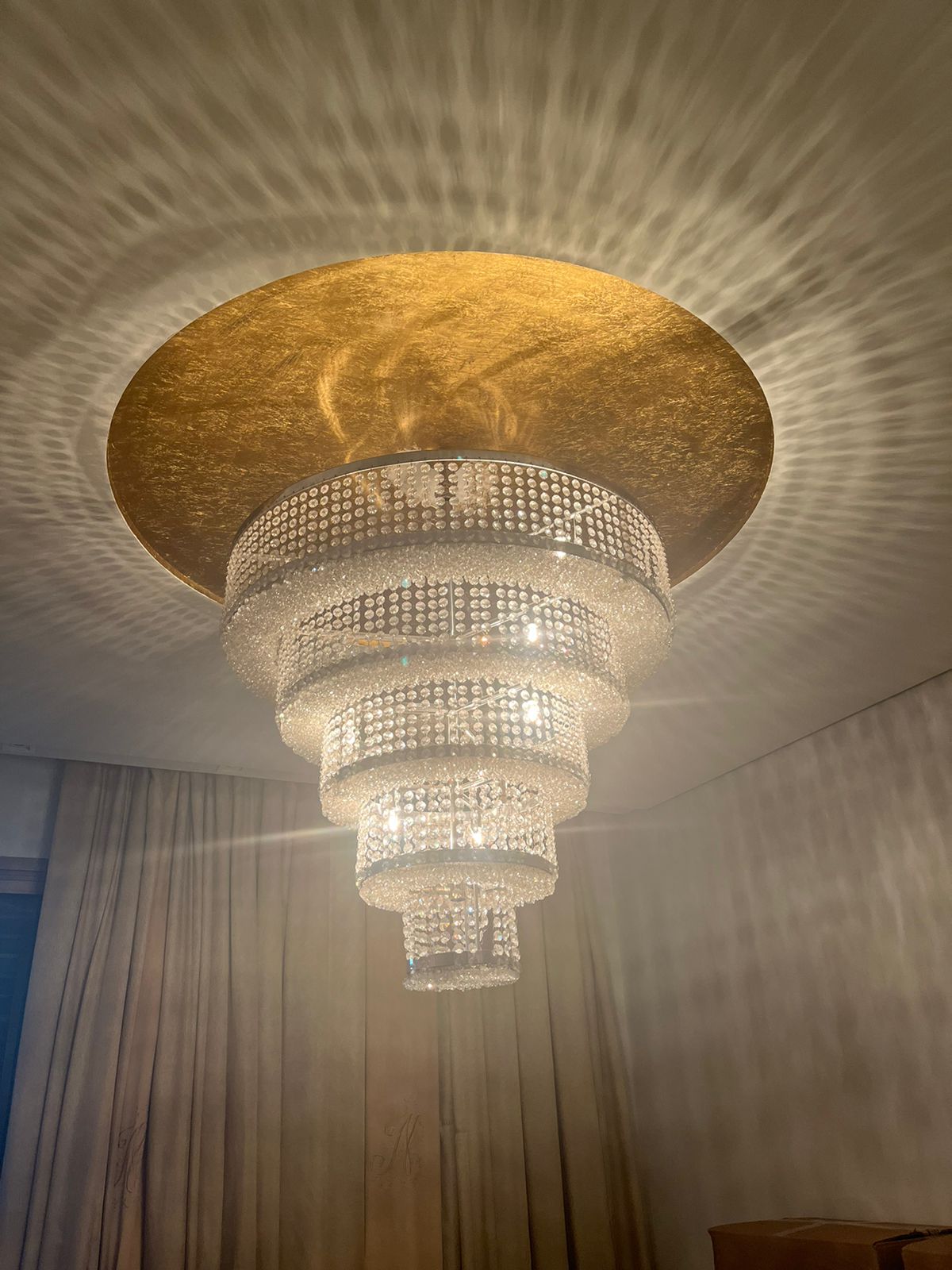 Lustre pendente cristais grande