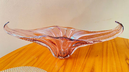 Centro de mesa murano rosê