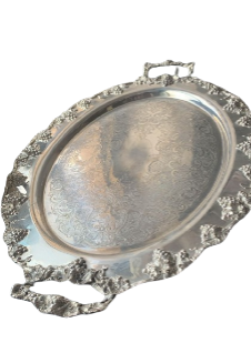 Bandeja decorativa de metal