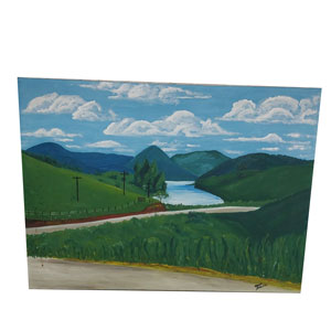 Quadro Maria 'Montanhas' 81x60 (Tela Sem Moldura)