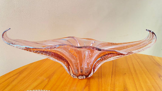 Centro de mesa murano rosê