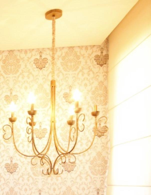 Lustre pendente médio dourado