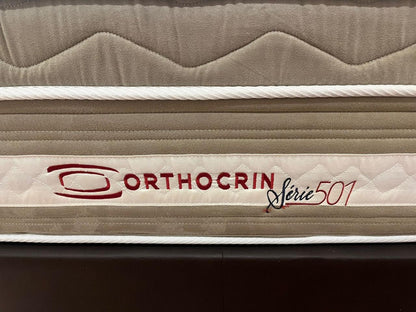Box sommier plus eco marrom Orthocrin + Colchão king de mola Orthocrin Série 501