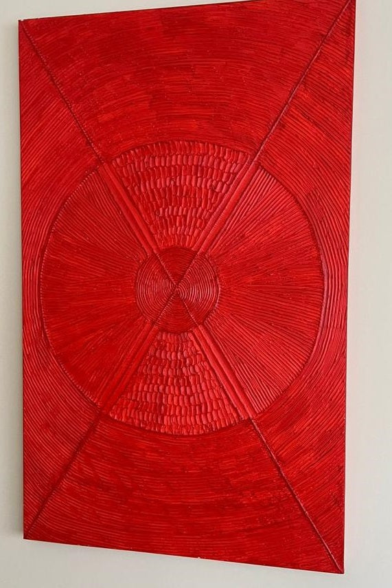 Quadro vermelho abstrato