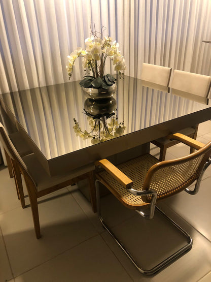 Mesa quadrada espelhada - Líder interiores
