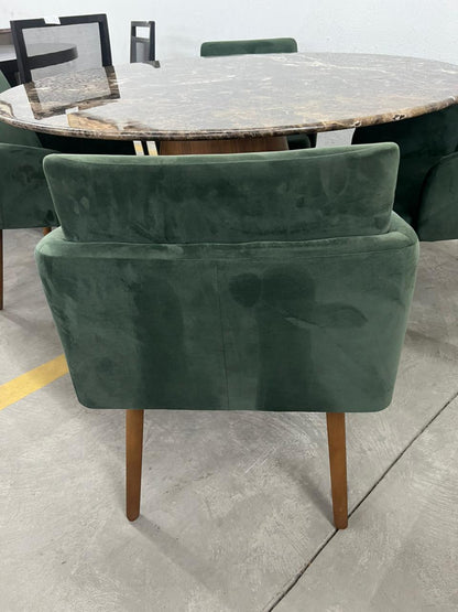 Cadeira veludo verde Líder