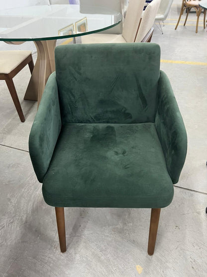 Cadeira veludo verde Líder